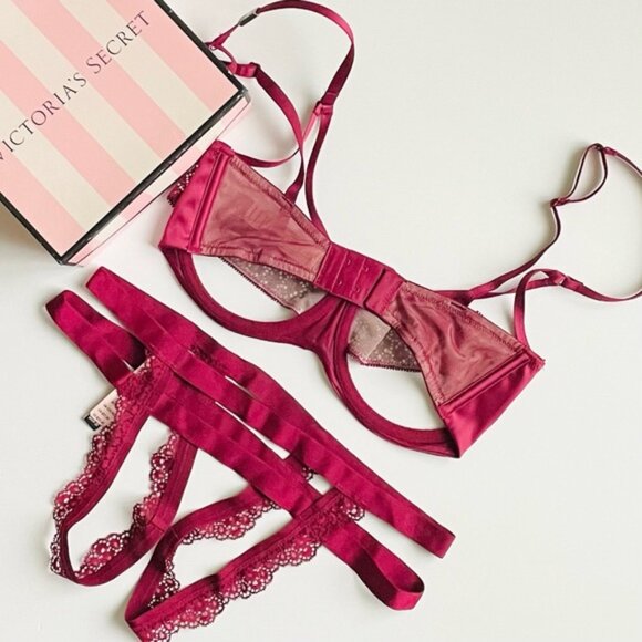 32D MEDIUM Victoria’s Secret red bra set - Picture 6 of 7
